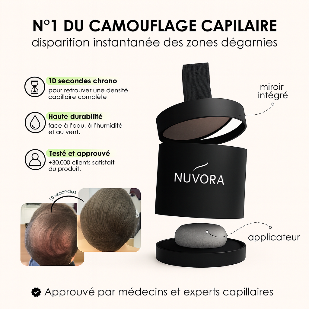 Nuvora – Poudre Capillaire de Camouflage Instantané