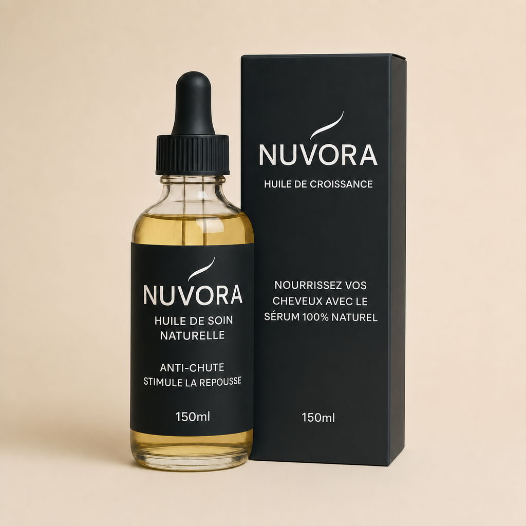 Huile Anti-Chute Cheveux au Ricin, Romarin & Argan - Nuvora